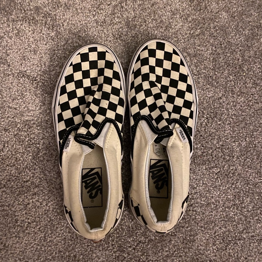 Checkered slip on Vans